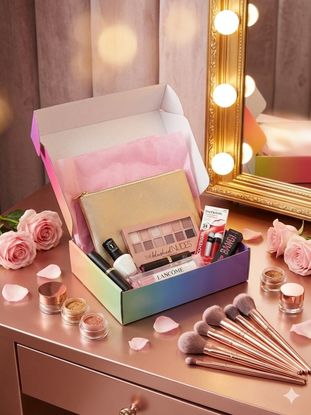 L'Oreal Blush & Nude Eyeshadow Palette Gift Set in Rose Gold and Pink